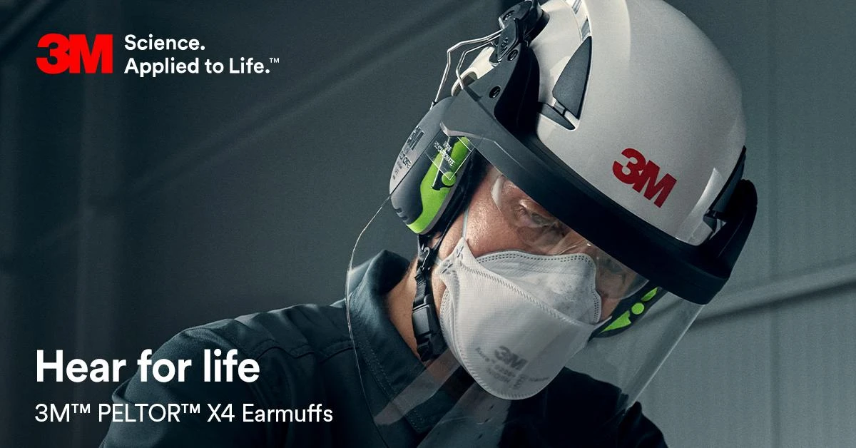 3M PELTOR X4 Earmuffs with Respirator
